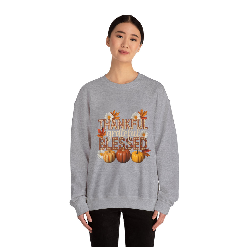 Thankful Grateful Blessed Crewneck Sweatshirt