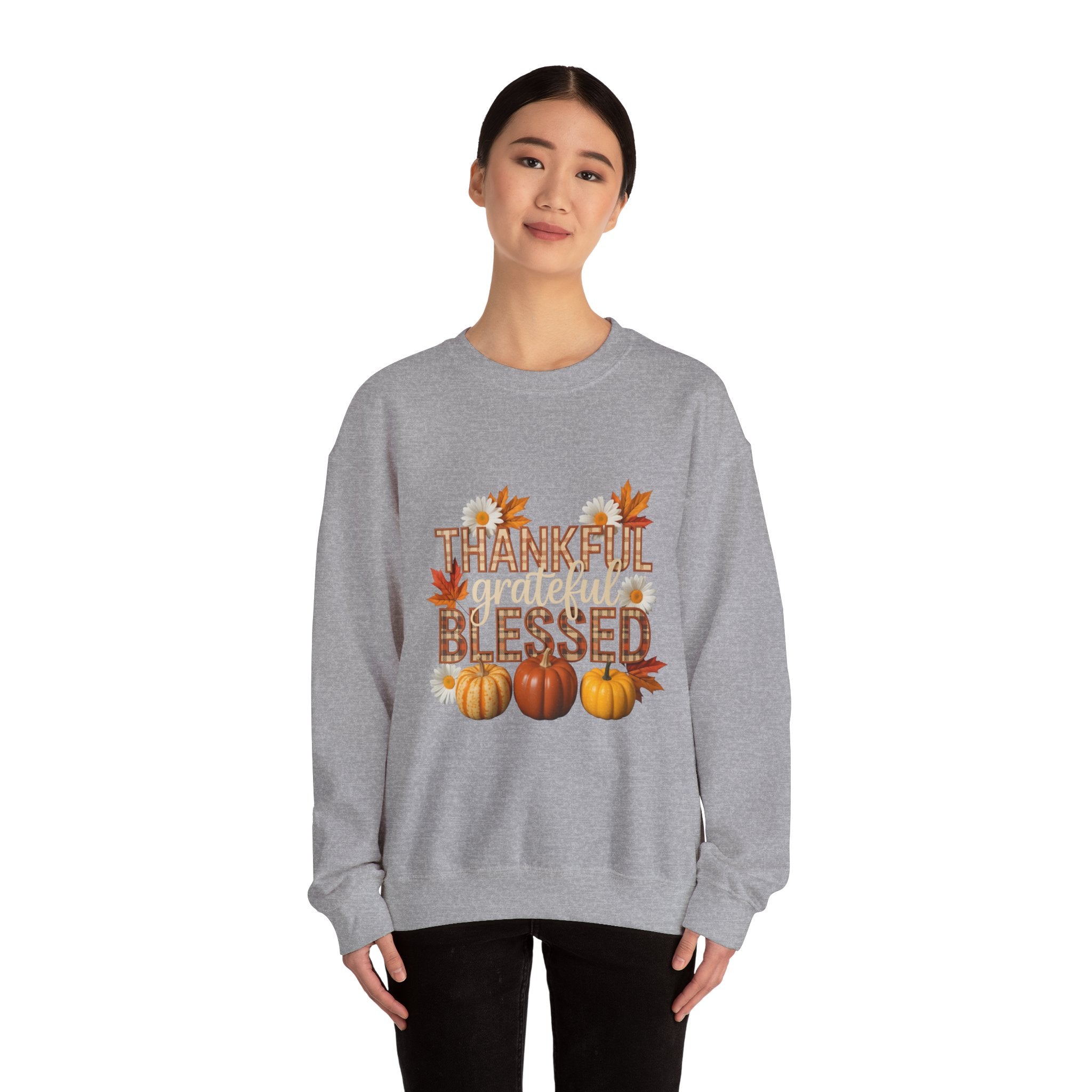 Thankful Grateful Blessed Crewneck Sweatshirt