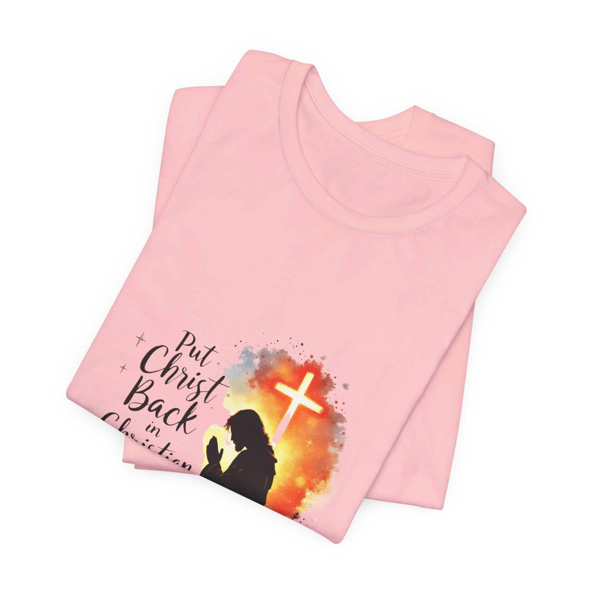 Put Christ Back in Christian T-Shirt – Matthew 7:20 Bible Verse Faith Shirt