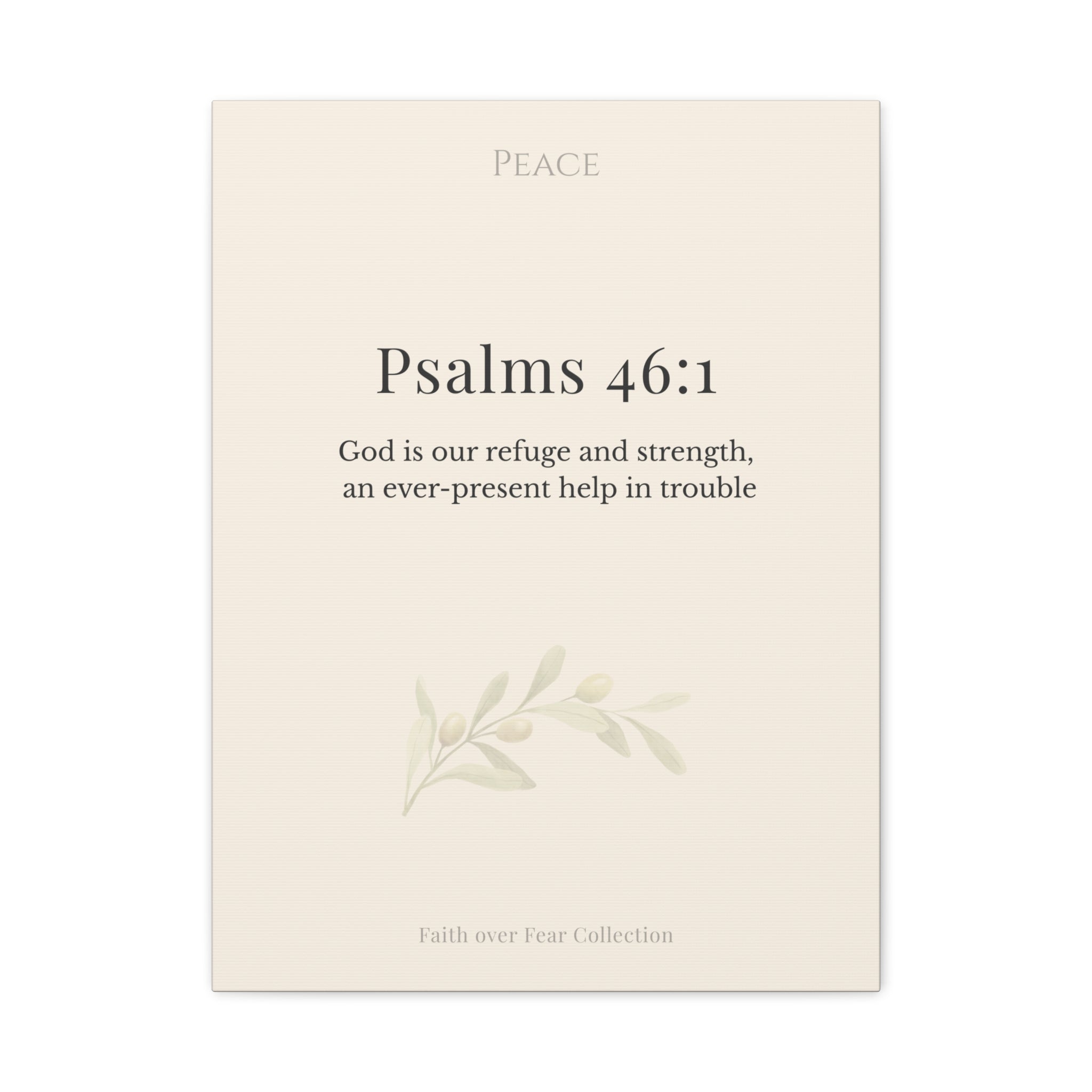 Christian Wall Art Canvas Isaiah 41:10 — Matte Stretched 1.25"