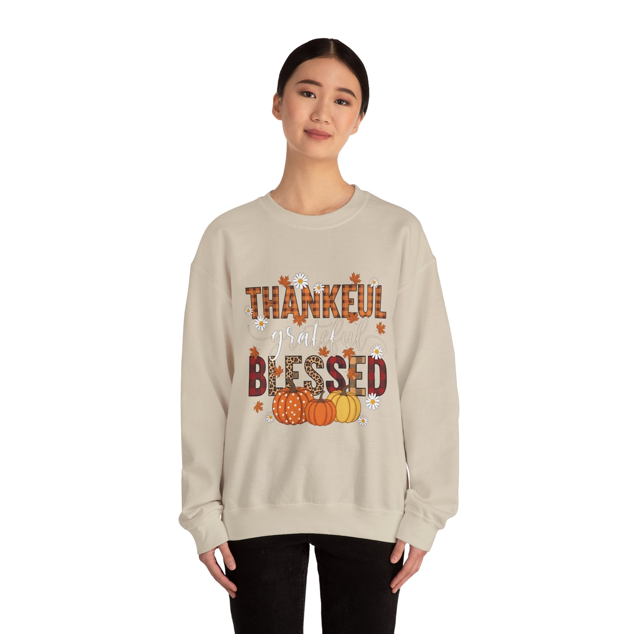 Thankful and Blessed Sweatshirt for Fall Celebrations