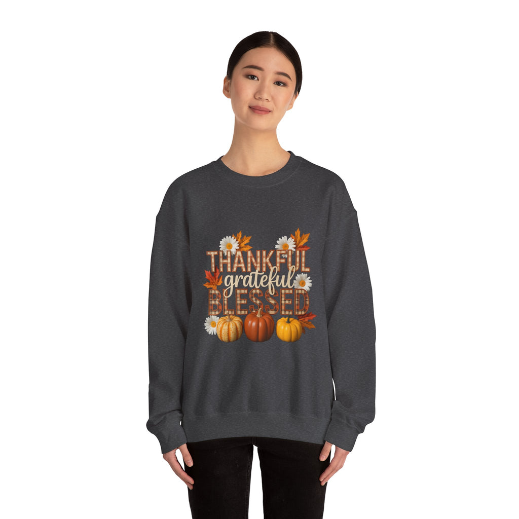 Thankful Grateful Blessed Crewneck Sweatshirt