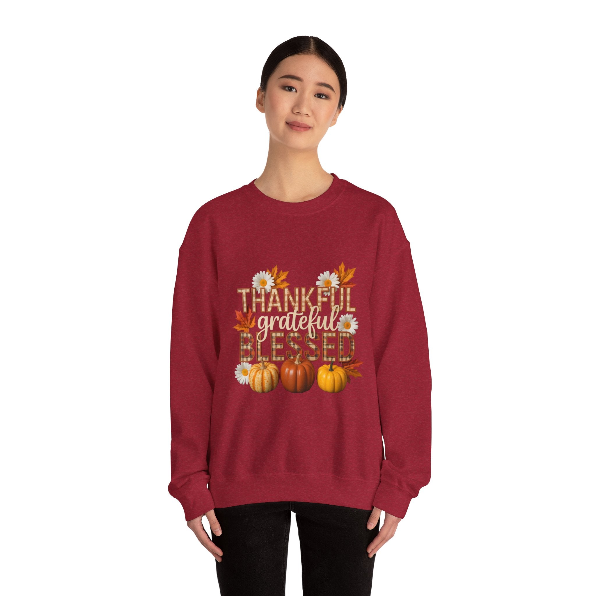 Thankful Grateful Blessed Crewneck Sweatshirt