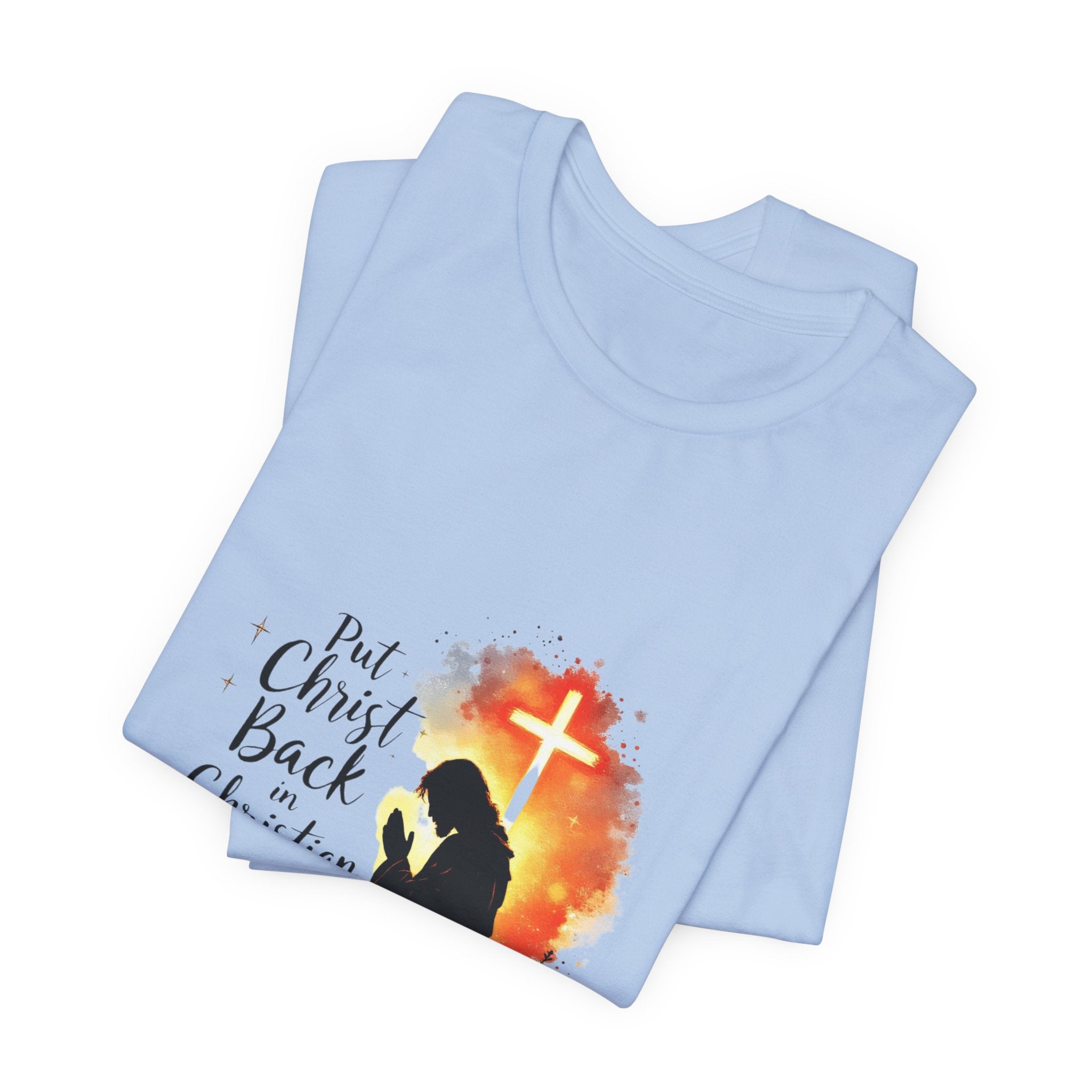 Put Christ Back in Christian T-Shirt – Matthew 7:20 Bible Verse Faith Shirt