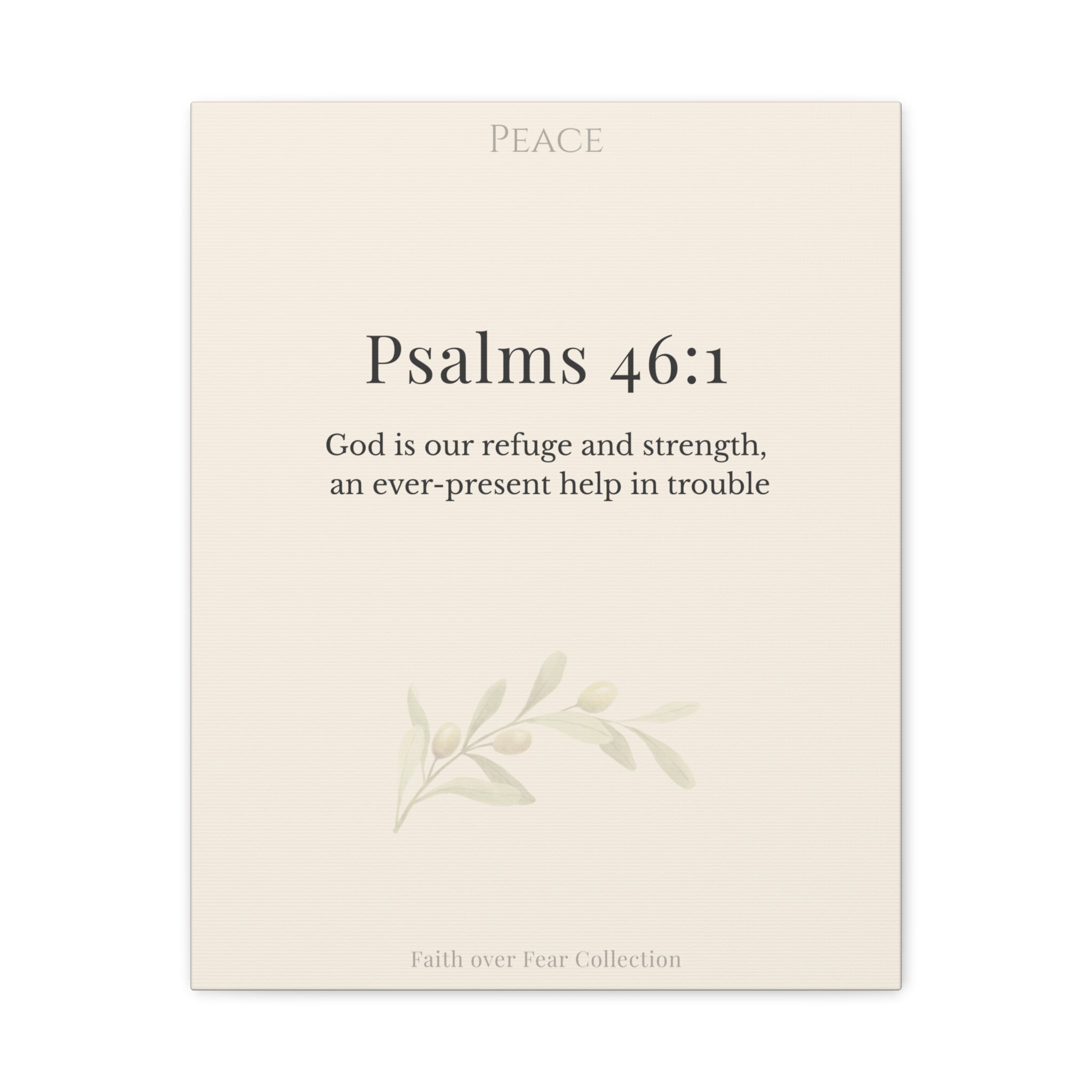 Christian Wall Art Canvas Isaiah 41:10 — Matte Stretched 1.25"