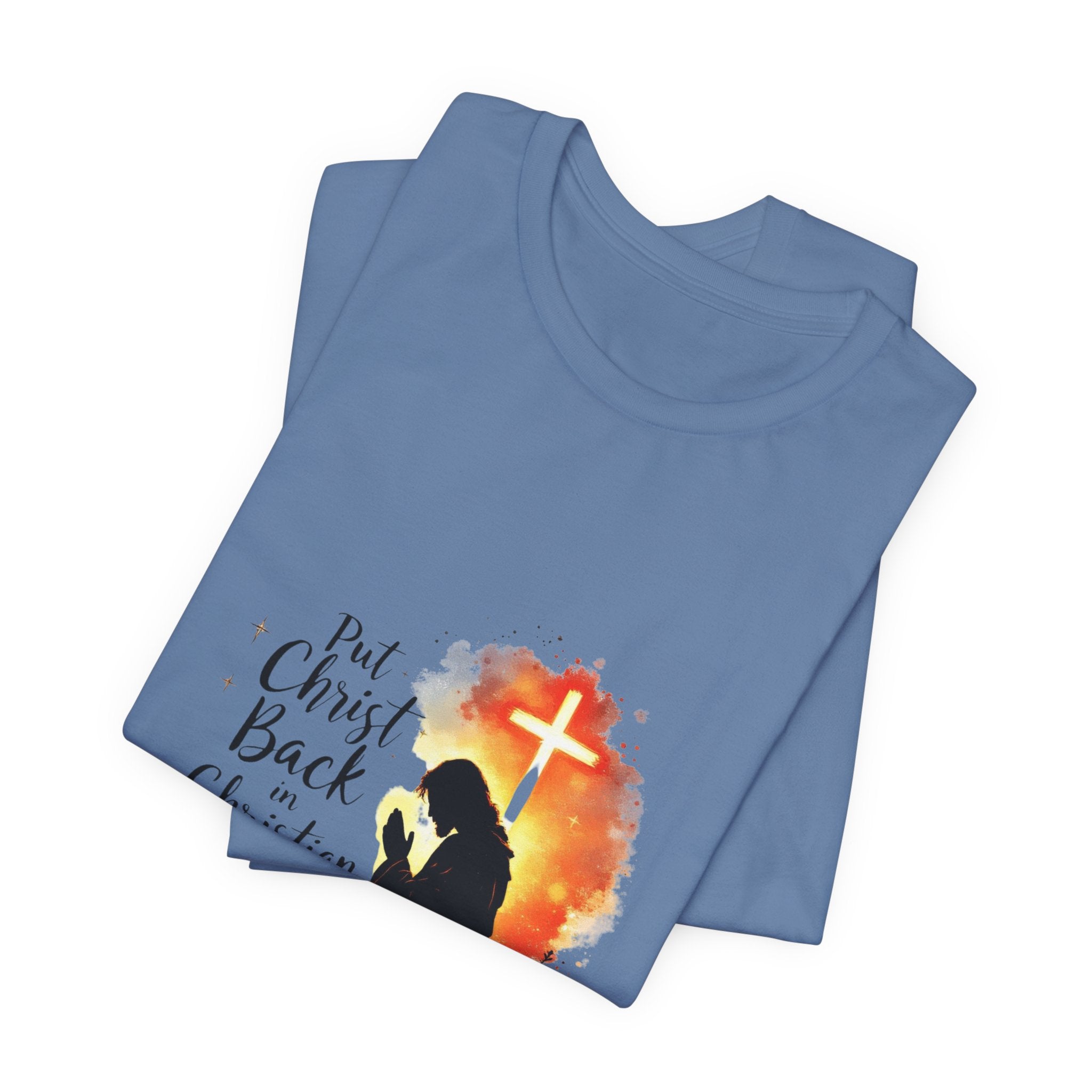 Put Christ Back in Christian T-Shirt – Matthew 7:20 Bible Verse Faith Shirt